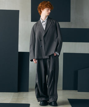 【26AW PRE-ORDER】3D Sleeve Prime-Over Semi-double Breasted Jacket