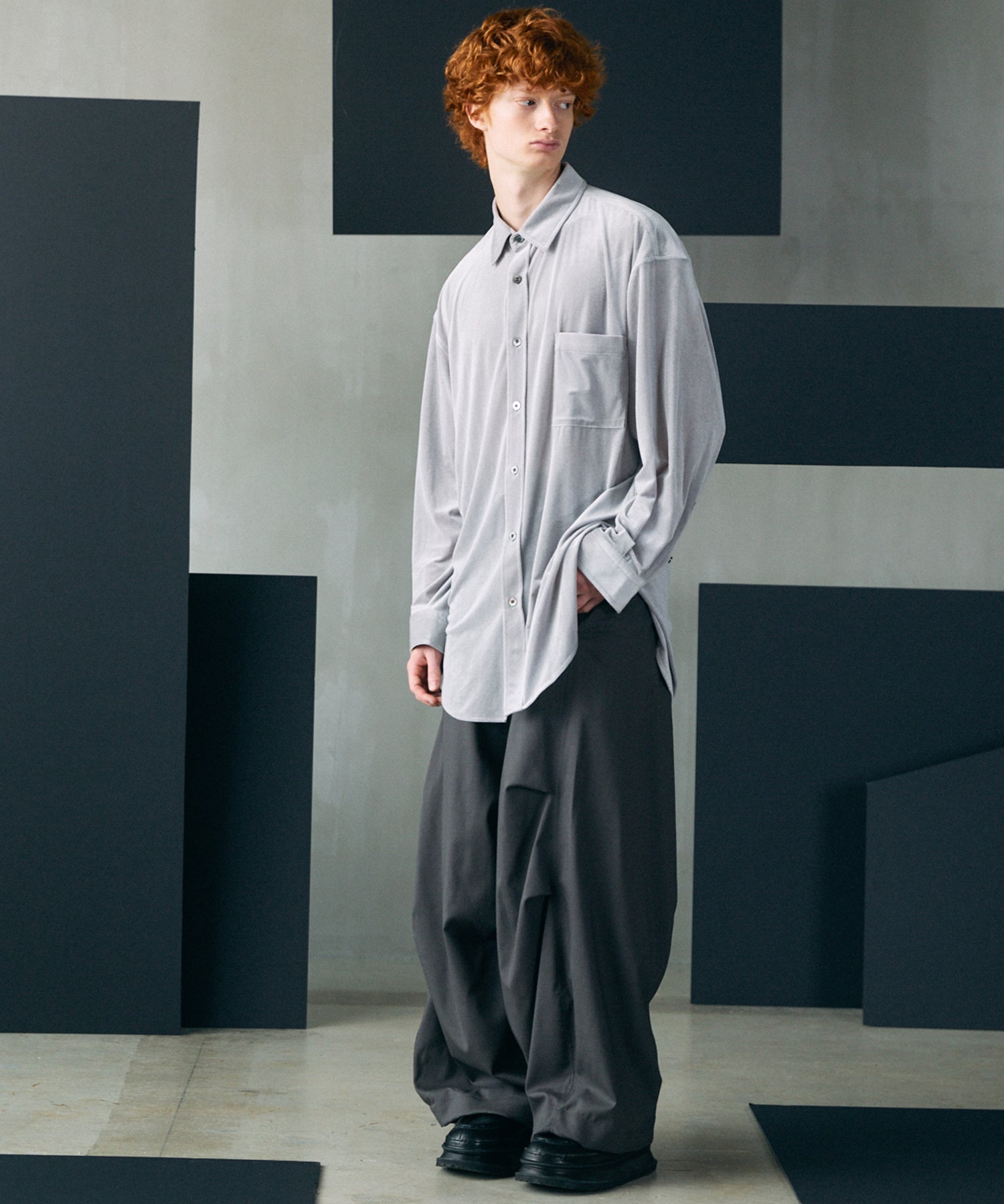 【26AW PRE-ORDER】One Tuck Prime-Wide Snow Slacks