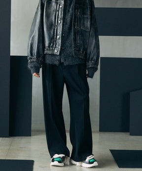 Omega Rib Pin Tuck Prime-Wide Pants