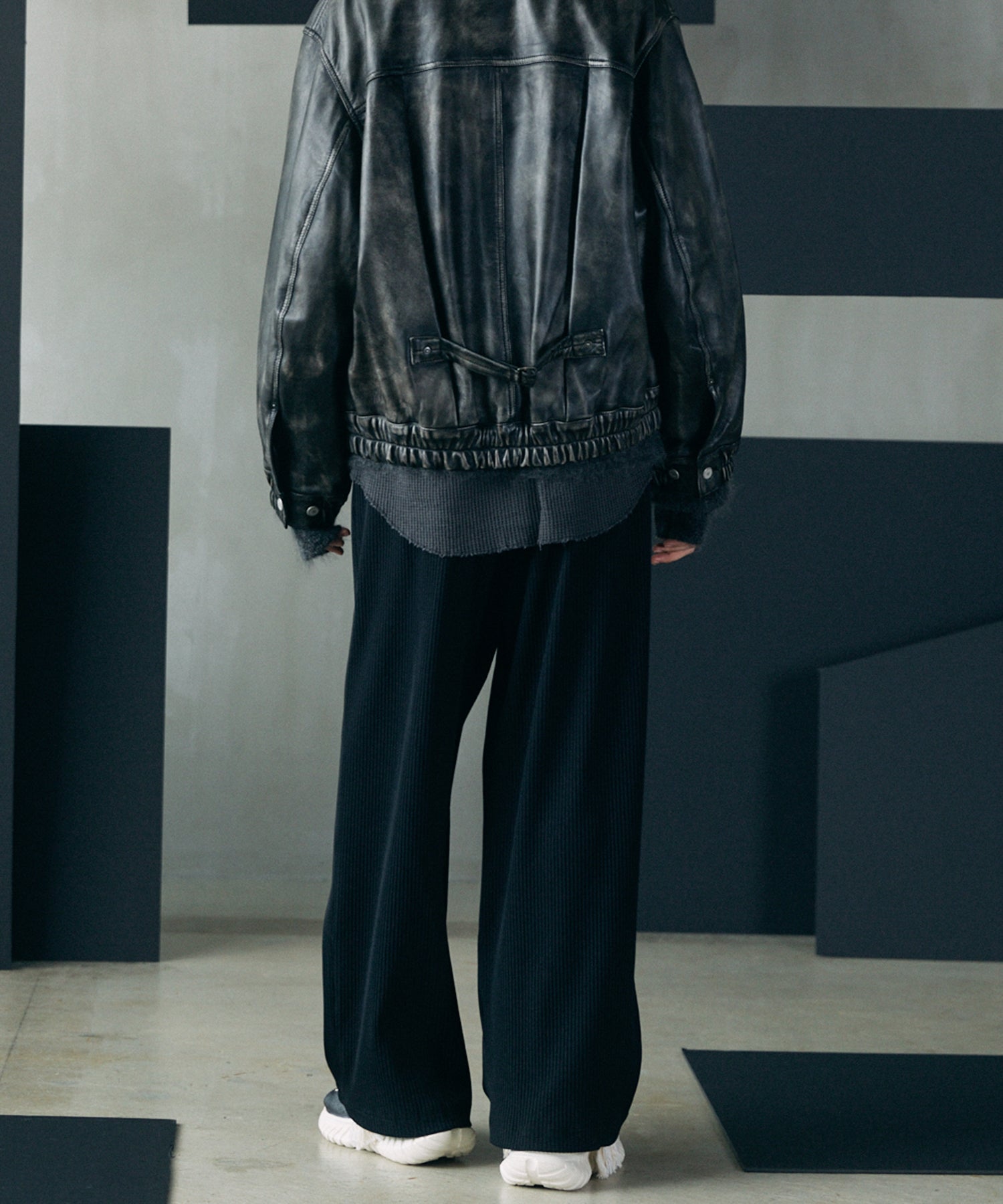 Omega Rib Pin Tuck Prime-Wide Pants