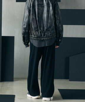Omega Rib Pin Tuck Prime-Wide Pants