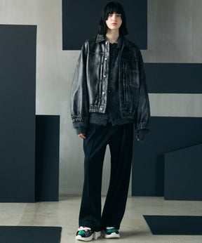 Omega Rib Pin Tuck Prime-Wide Pants