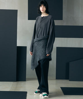 Omega Rib Pin Tuck Prime-Wide Pants