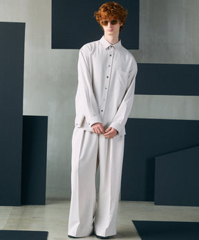 【26AW PRE-ORDER】Frieren Stripe Prime-Over Regular Collar Shirt