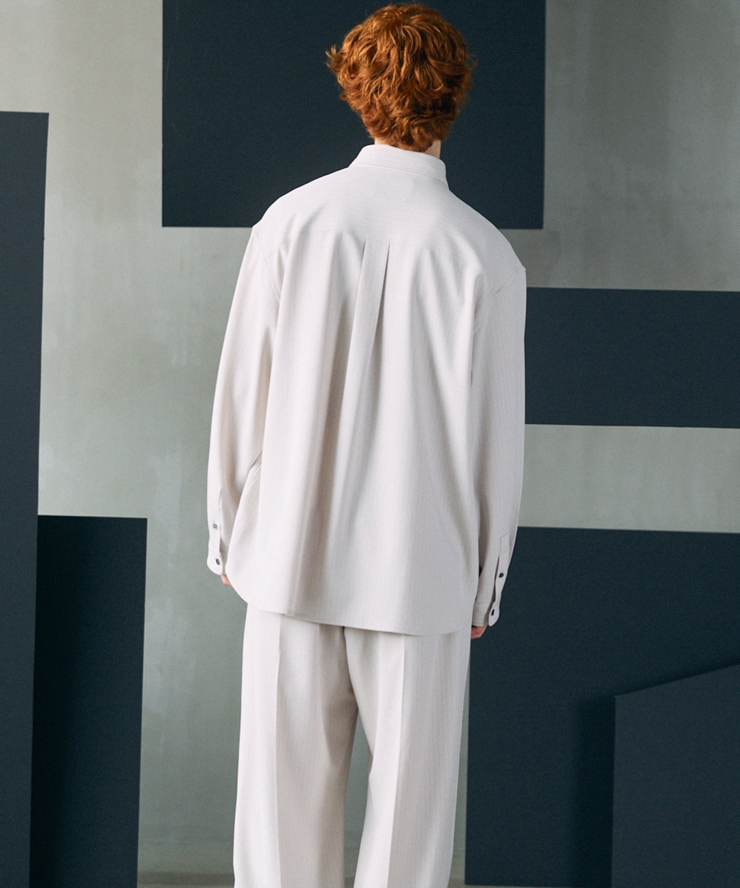 【26AW PRE-ORDER】Frieren Stripe Prime-Over Regular Collar Shirt