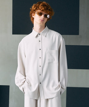 【26AW PRE-ORDER】Frieren Stripe Prime-Over Regular Collar Shirt