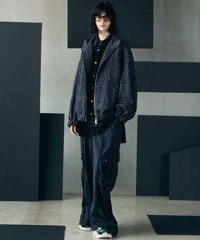 【26AW PRE-ORDER】【イタリアンデッドストックファブリック】プライムオーバーカーブ切り替えスタンドブルゾン