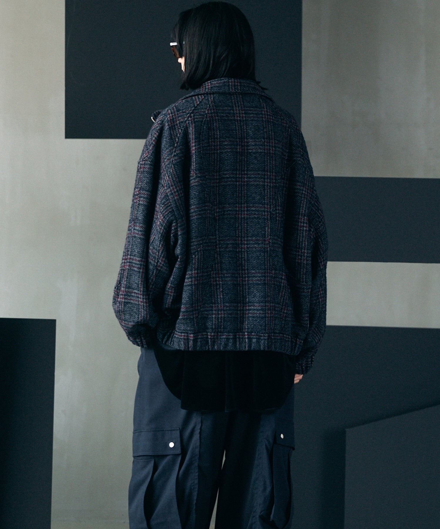 【26AW PRE-ORDER】【イタリアンデッドストックファブリック】プライムオーバーカーブ切り替えスタンドブルゾン