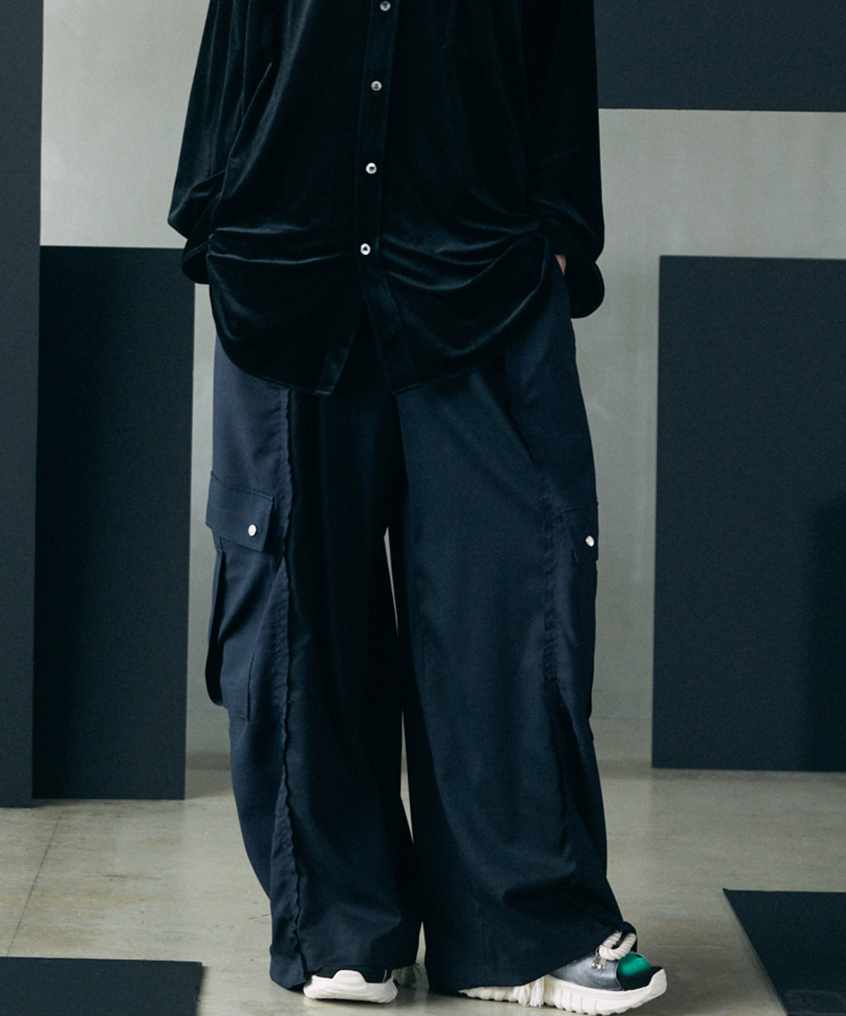 【26AW PRE-ORDER】Cut-off Docking Prime-Wide Cargo Pants