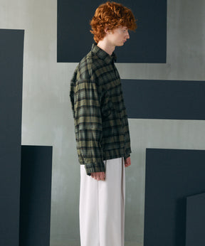 [Italian Dead Stock Fabric] Prime-Over Regular Collar Long Sleeve Shirt
