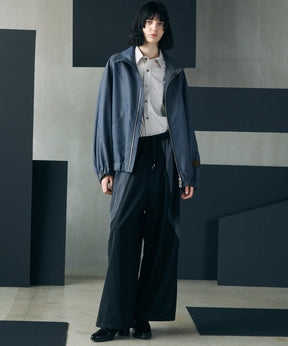 Airy Striped Gabardine Prime-Over Short-sleeved Shirt
