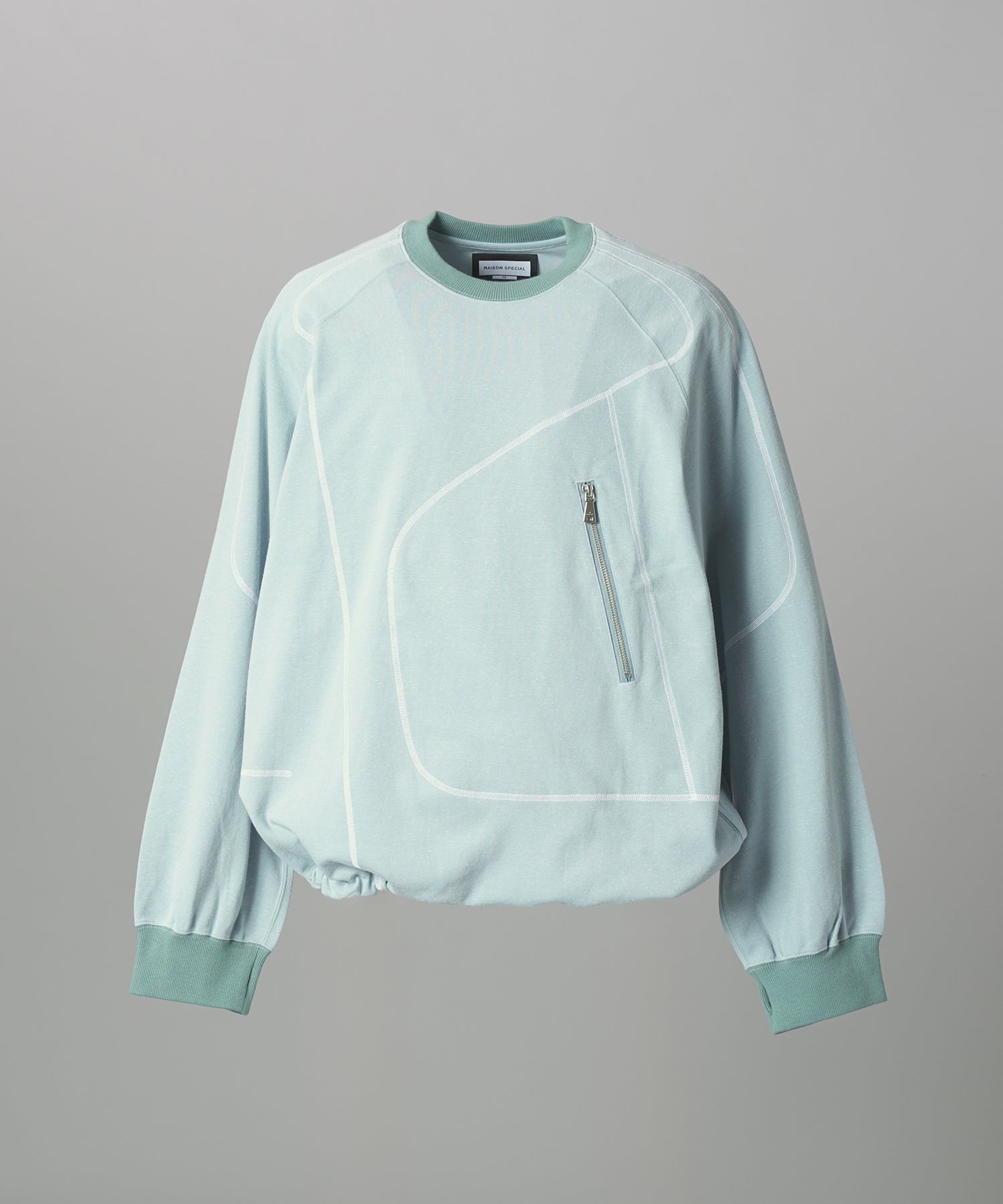 【26AW PRE-ORDER】Slub Jersey Prime-Over Zipper Detail Raglan T-shirt