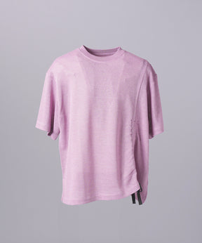 【26SS PRE-ORDER】Russell Mesh Prime-Over Asymmetrical Shirring T-shirt