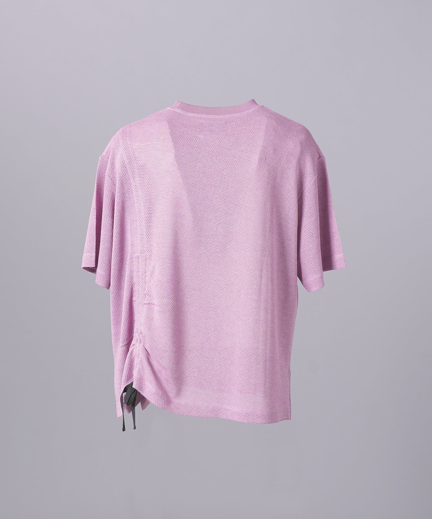 【26SS PRE-ORDER】Russell Mesh Prime-Over Asymmetrical Shirring T-shirt