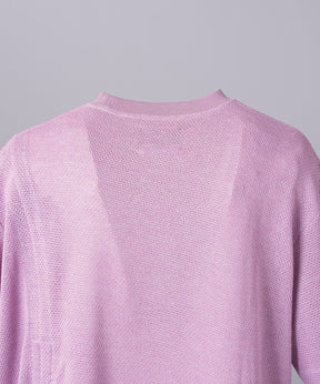 【26SS PRE-ORDER】Russell Mesh Prime-Over Asymmetrical Shirring T-shirt