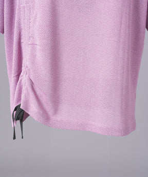 【26SS PRE-ORDER】Russell Mesh Prime-Over Asymmetrical Shirring T-shirt
