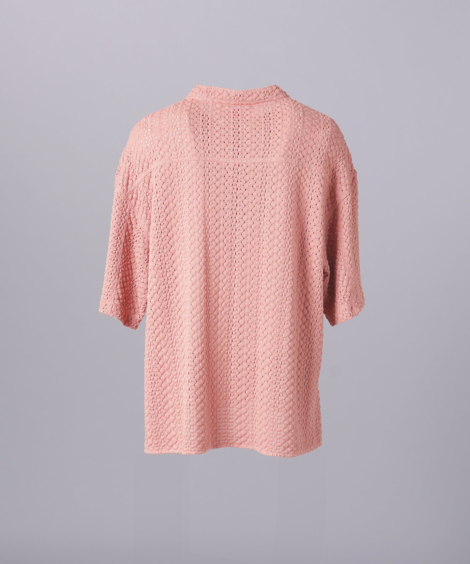 【26SS PRE-ORDER】Birdseye Jersey Mesh Prime-Over Henry Neck Short-sleeved T-shirt