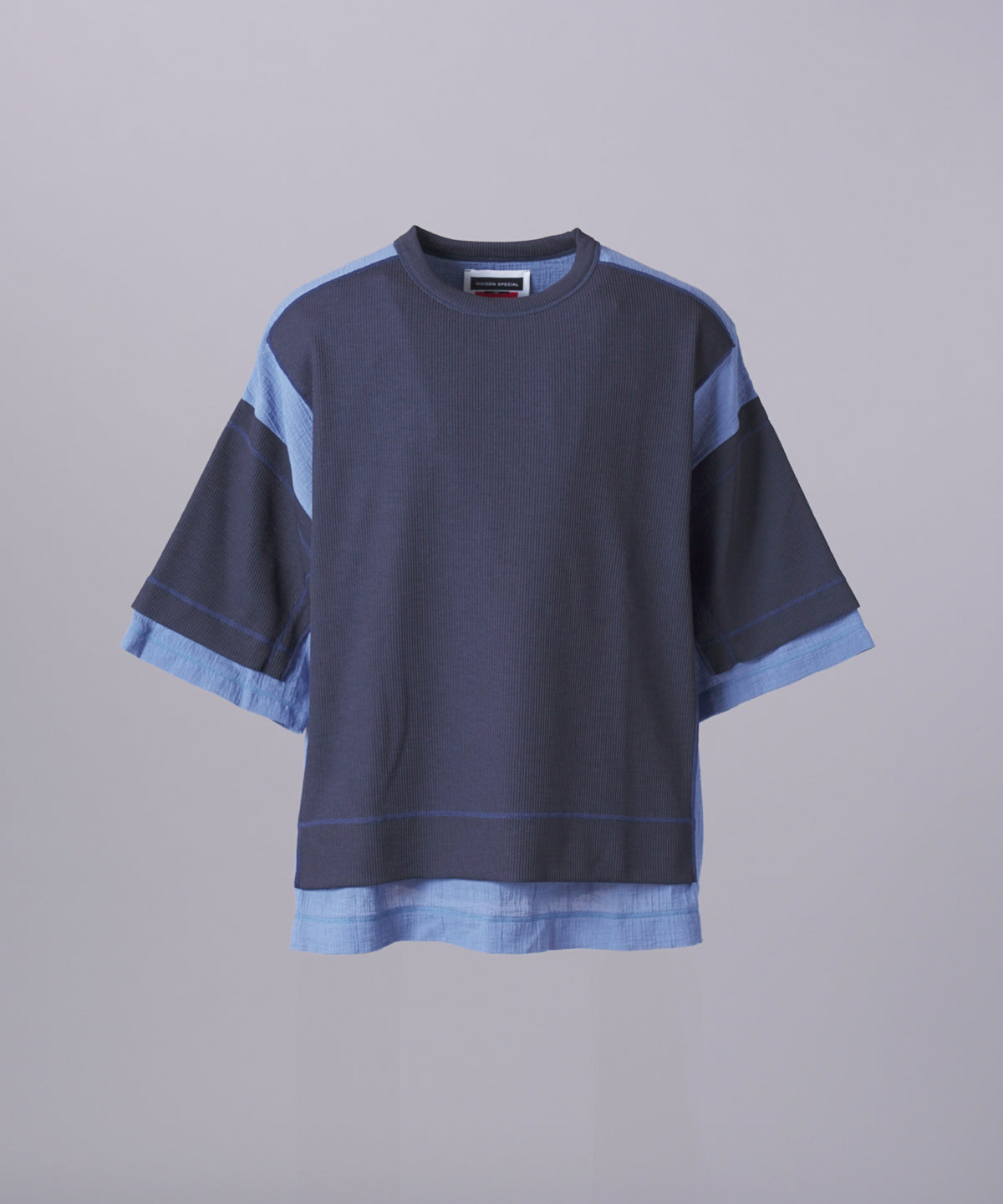 【26SS PRE-ORDER】Different Materials Docking Prime-Over Dry Waffle T-shirt