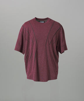 [26SS PRE-ORDER]Birdseye Jersey Mesh Prime-Over Henry Neck Short-sleeved T-shirt