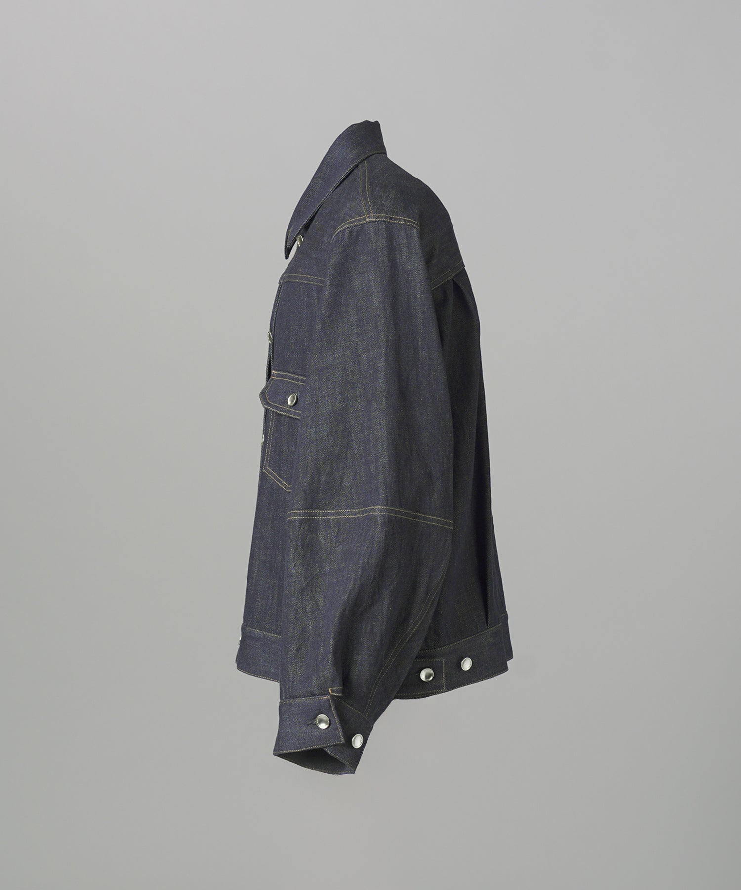 【26AW PRE-ORDER】Ovoid Sleeve Prime-Over Trucker Jacket