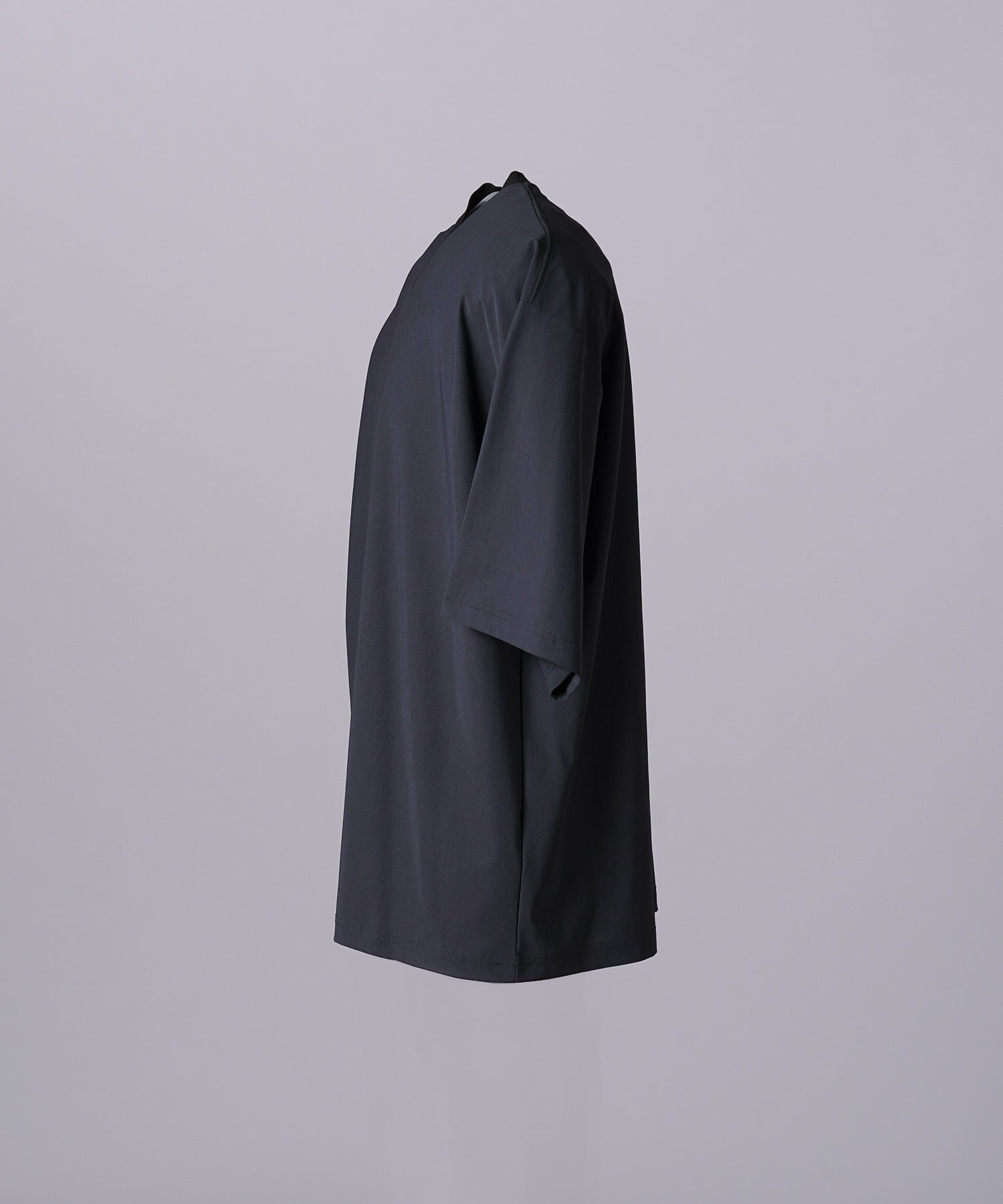 [26SS PRE-ORDER]Birdseye Jersey Mesh Prime-Over Henry Neck Short-sleeved T-shirt