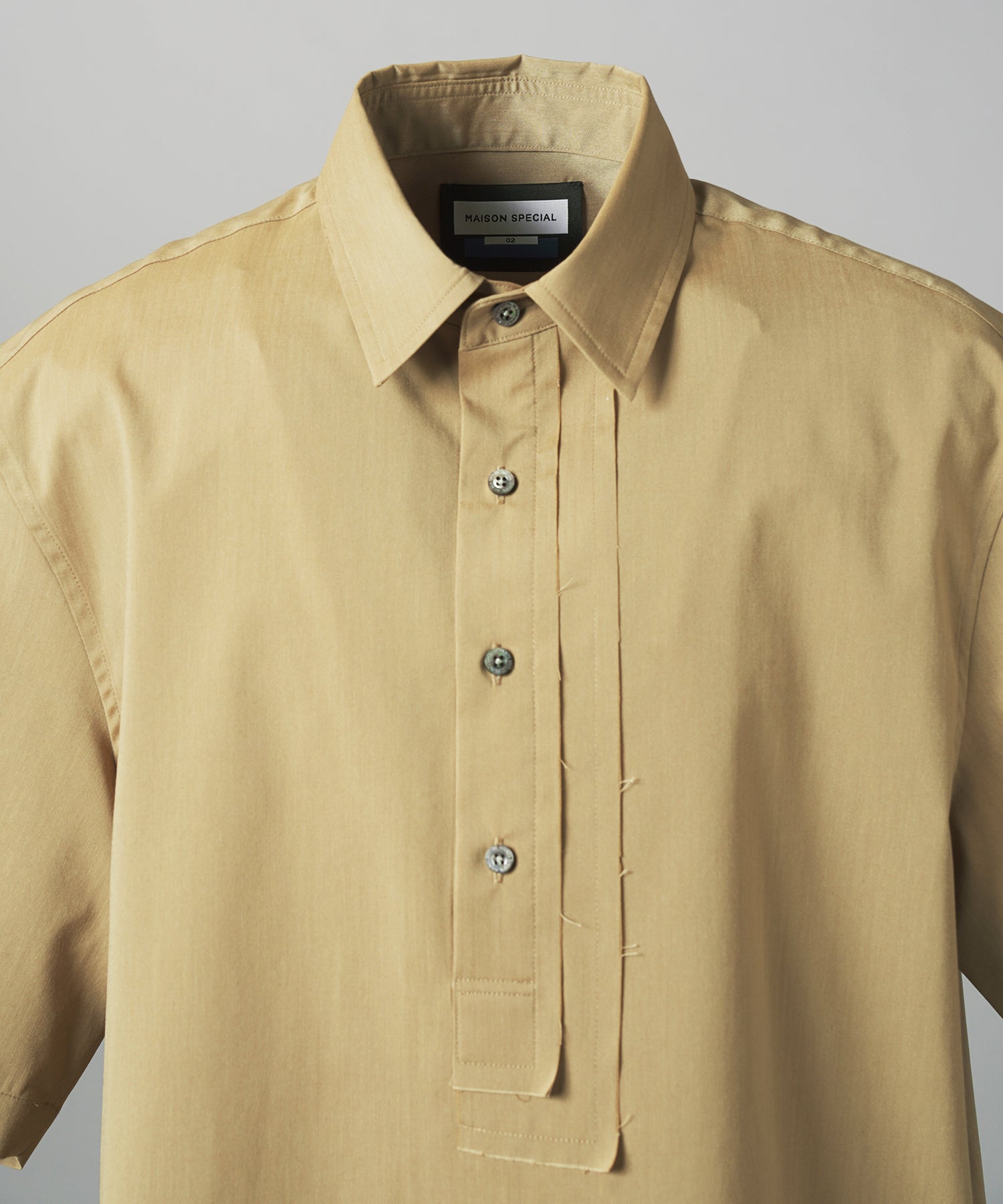 [26SS PRE-ORDER] Airy Striped Gabardine Prime-Over Short-sleeved Shirt
