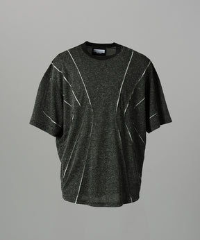 [26SS PRE-ORDER]Birdseye Jersey Mesh Prime-Over Henry Neck Short-sleeved T-shirt