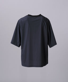 [26SS PRE-ORDER]Birdseye Jersey Mesh Prime-Over Henry Neck Short-sleeved T-shirt