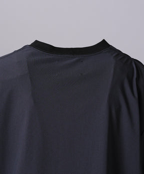 [26SS PRE-ORDER]Birdseye Jersey Mesh Prime-Over Henry Neck Short-sleeved T-shirt