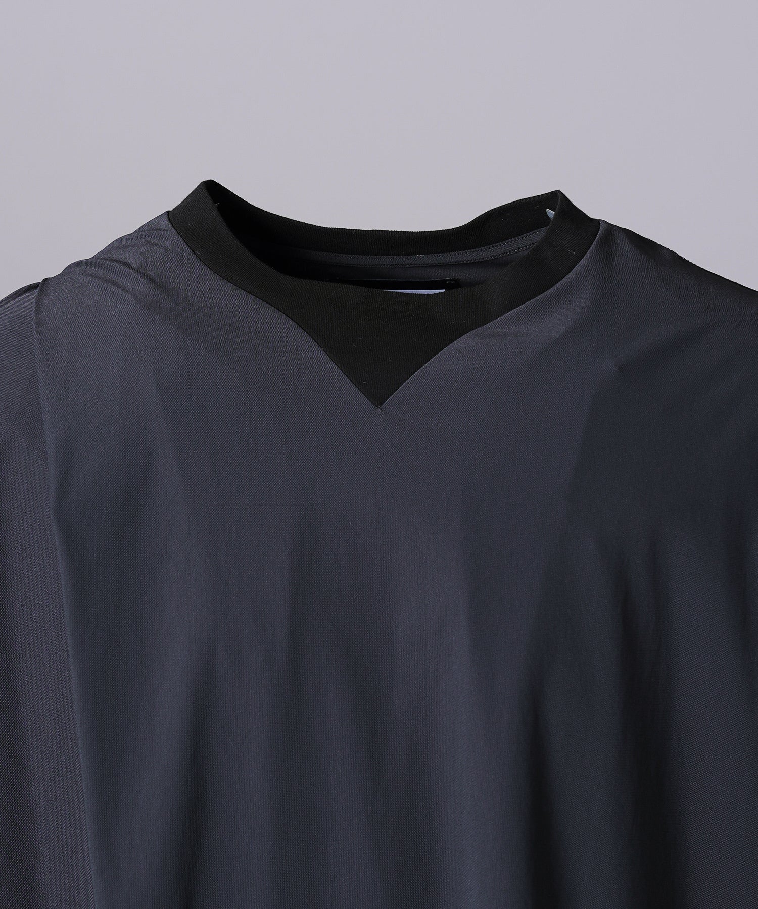 [26SS PRE-ORDER]Birdseye Jersey Mesh Prime-Over Henry Neck Short-sleeved T-shirt