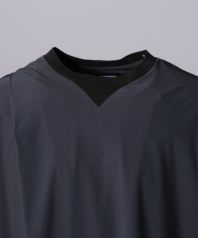 [26SS PRE-ORDER]Birdseye Jersey Mesh Prime-Over Henry Neck Short-sleeved T-shirt