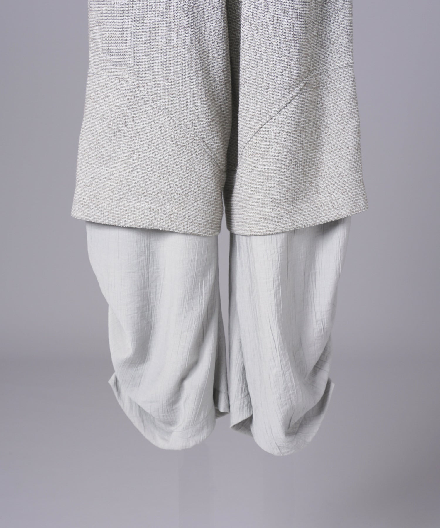 【26SS PRE-ORDER】Tweed Layered Prime-Wide Shirring Detail Pants