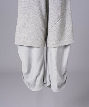【26SS PRE-ORDER】Tweed Layered Prime-Wide Shirring Detail Pants
