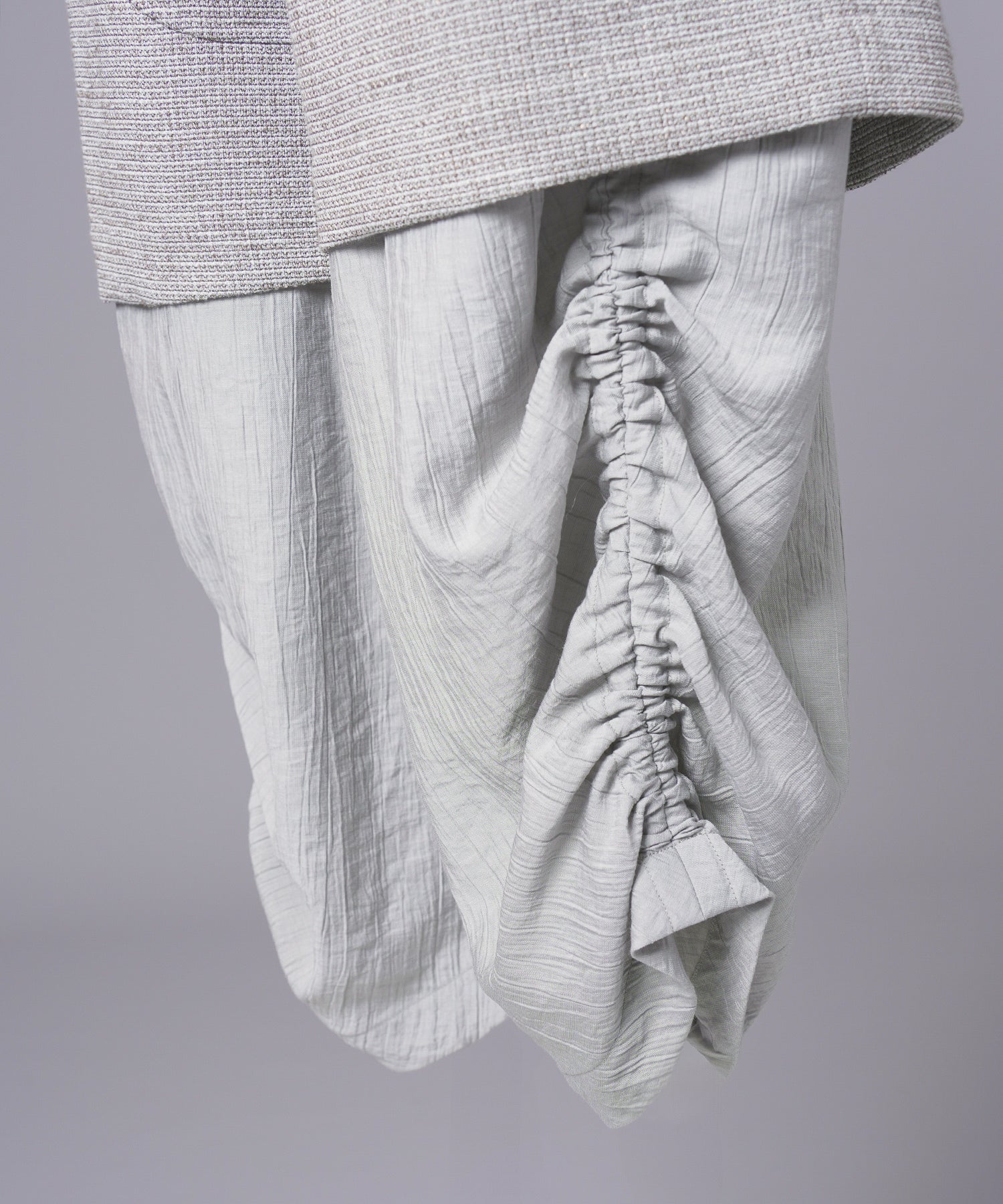 【26SS PRE-ORDER】Tweed Layered Prime-Wide Shirring Detail Pants