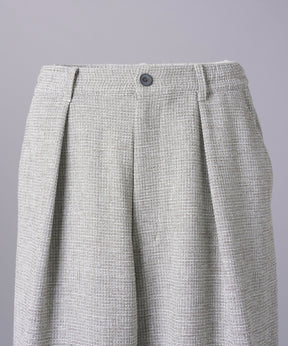 【26SS PRE-ORDER】Tweed Layered Prime-Wide Shirring Detail Pants