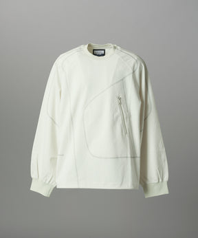 【26AW PRE-ORDER】Slub Jersey Prime-Over Zipper Detail Raglan T-shirt