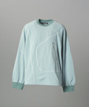 【26AW PRE-ORDER】Slub Jersey Prime-Over Zipper Detail Raglan T-shirt