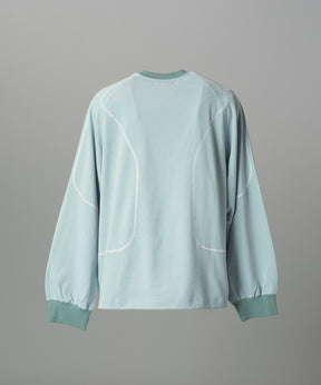 【26AW PRE-ORDER】Slub Jersey Prime-Over Zipper Detail Raglan T-shirt