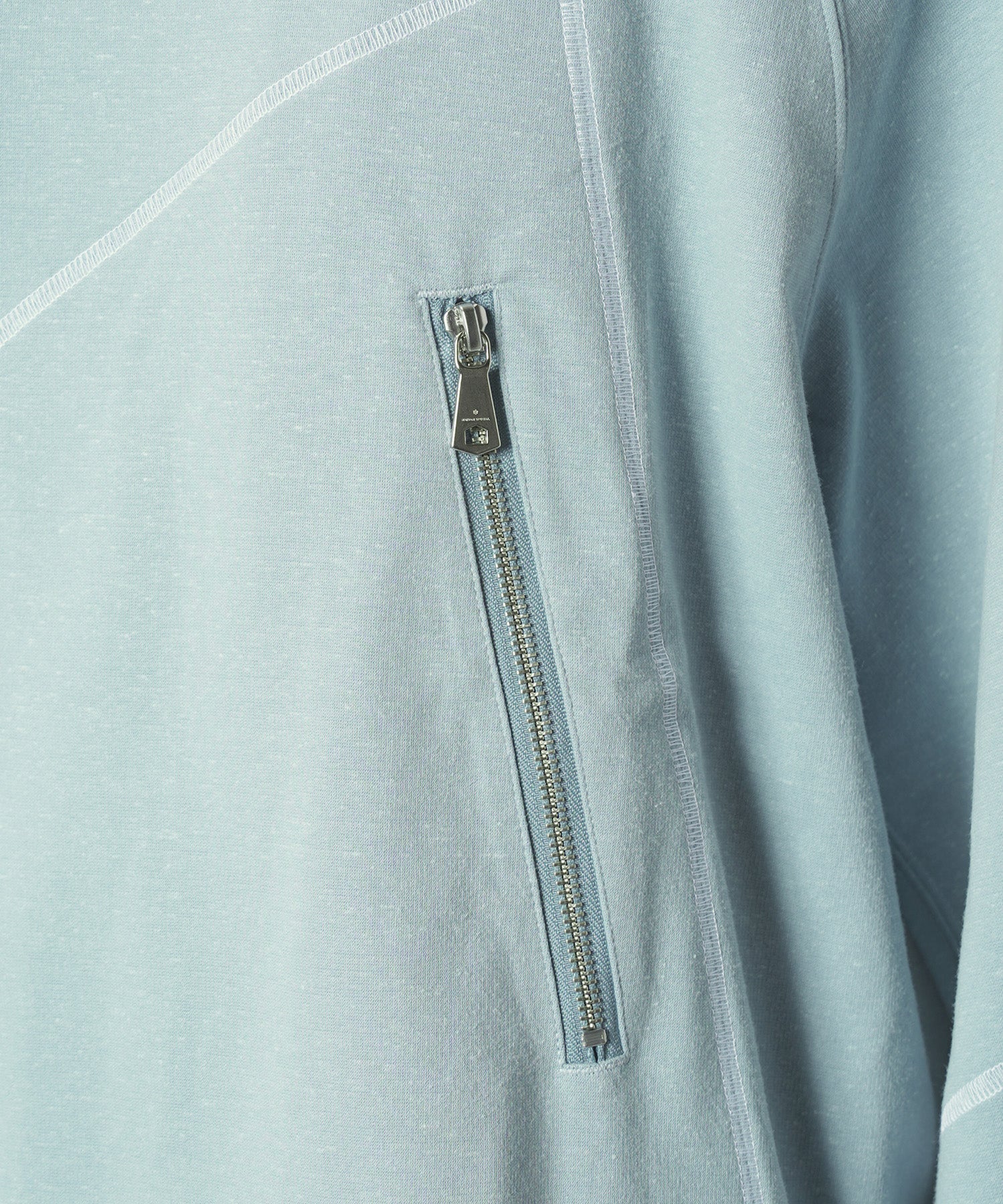 【26AW PRE-ORDER】Slub Jersey Prime-Over Zipper Detail Raglan T-shirt