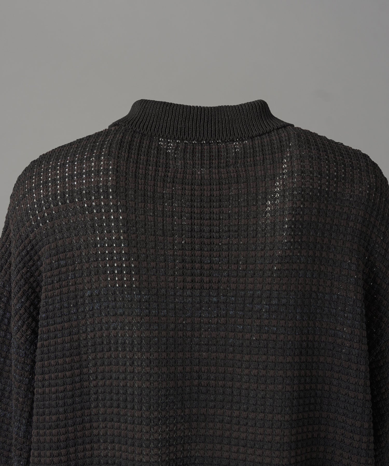 【26AW PRE-ORDER】KASURI ONI Waffle Prime-Over Knit Polo Shirt