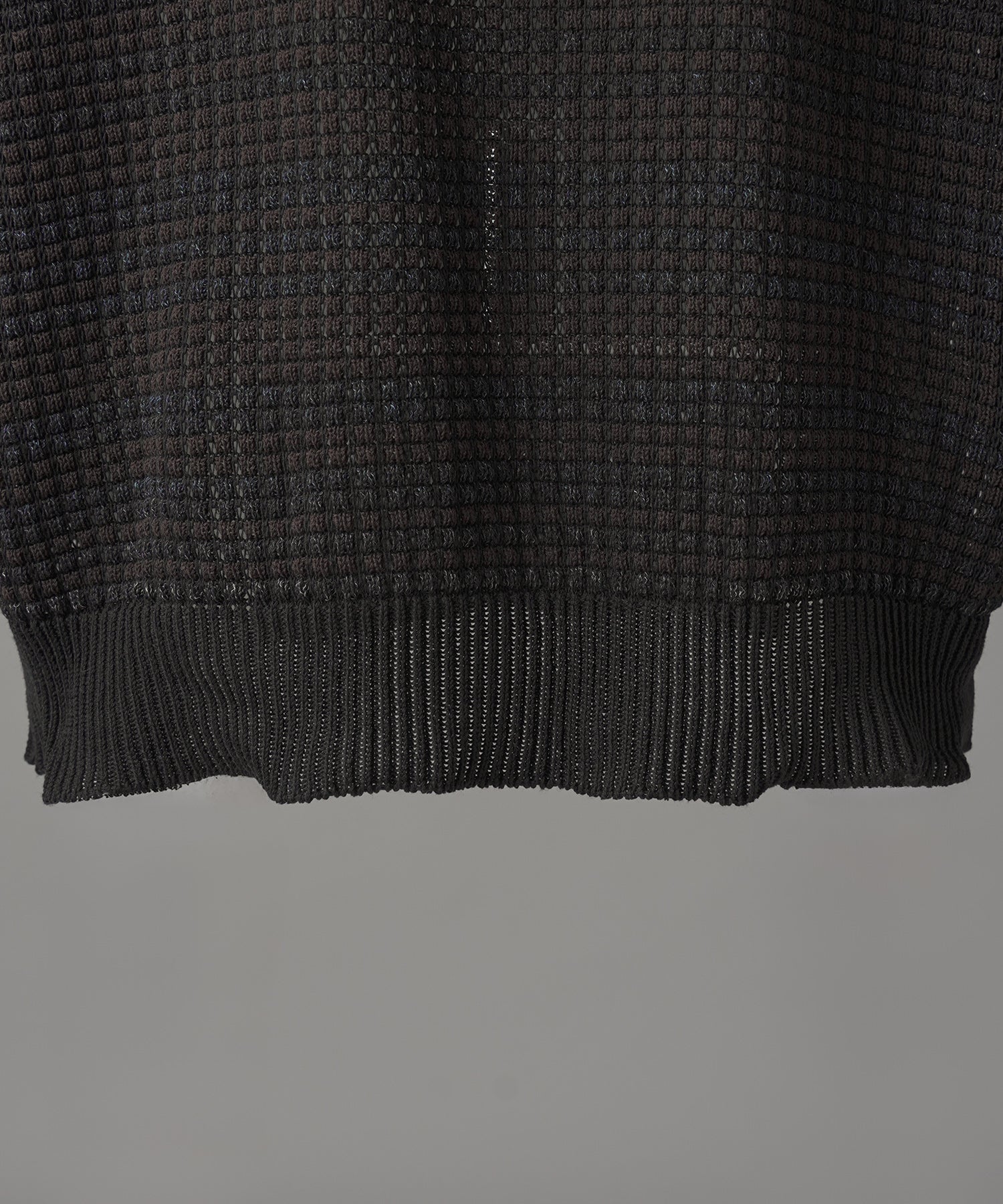 【26AW PRE-ORDER】KASURI ONI Waffle Prime-Over Knit Polo Shirt
