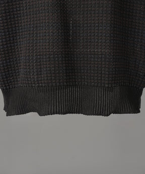 【26AW PRE-ORDER】KASURI ONI Waffle Prime-Over Knit Polo Shirt