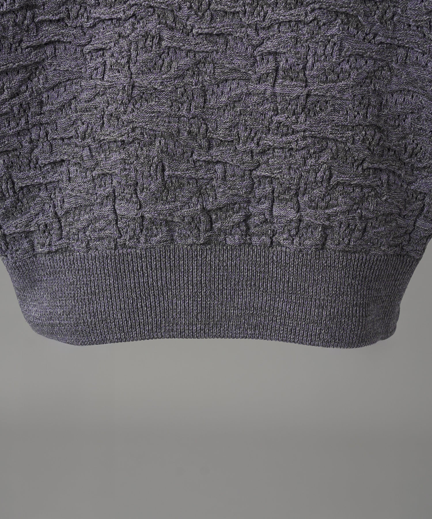 【26AW PRE-ORDER】Melange Random Tucks Prime-Over Collared Knit Cardigan