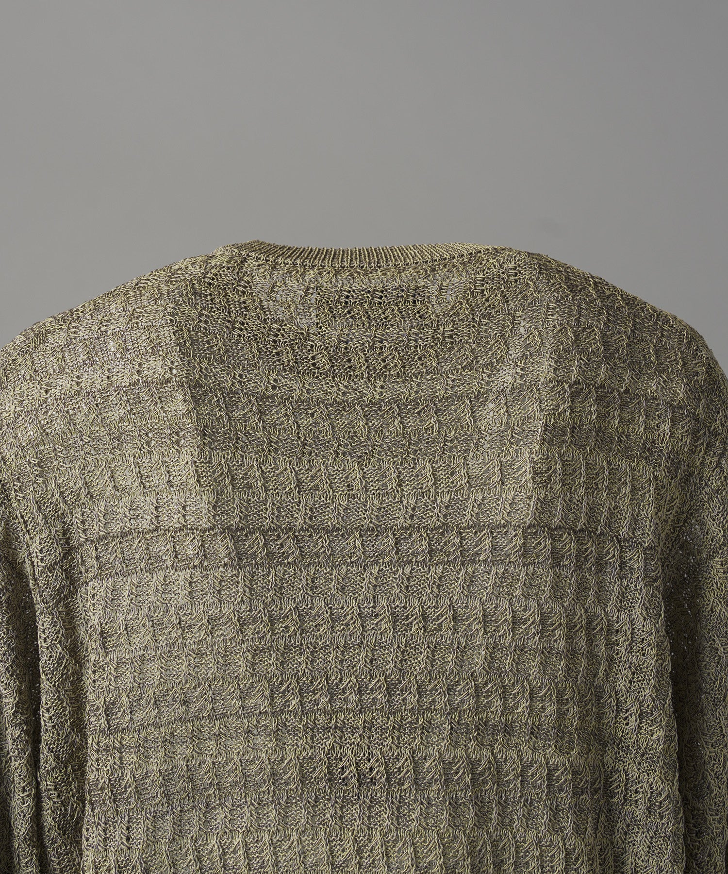 【26AW PRE-ORDER】Sheer Mixed Stripe Prime-Over Crewneck Knit Sweater