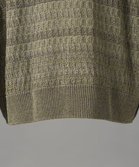 【26AW PRE-ORDER】Sheer Mixed Stripe Prime-Over Crewneck Knit Sweater
