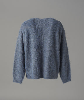 【26AW PRE-ORDER】シャギーニットプライムオーバーYネックカーディガン