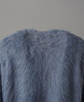 【26AW PRE-ORDER】シャギーニットプライムオーバーYネックカーディガン