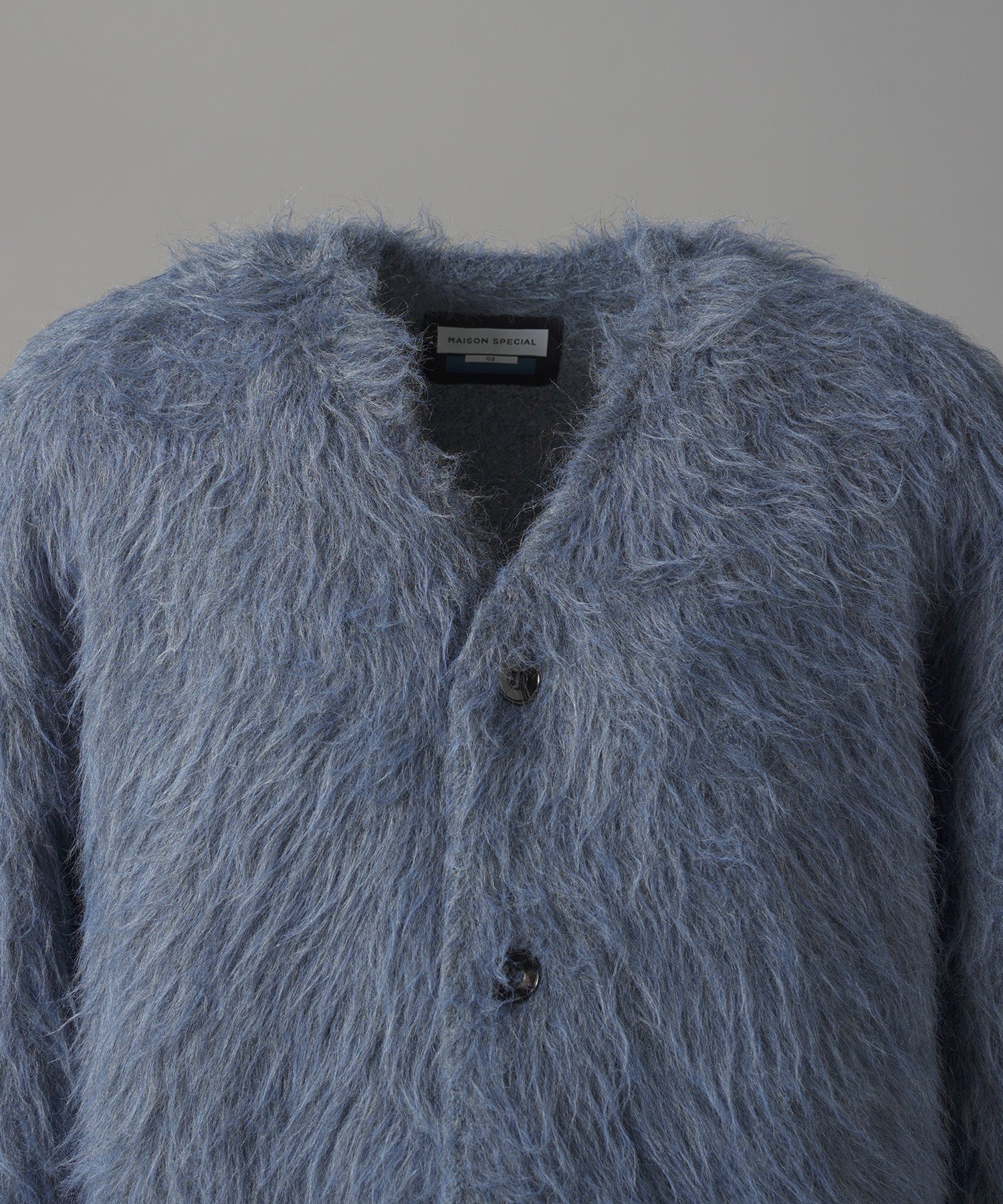 【26AW PRE-ORDER】シャギーニットプライムオーバーYネックカーディガン