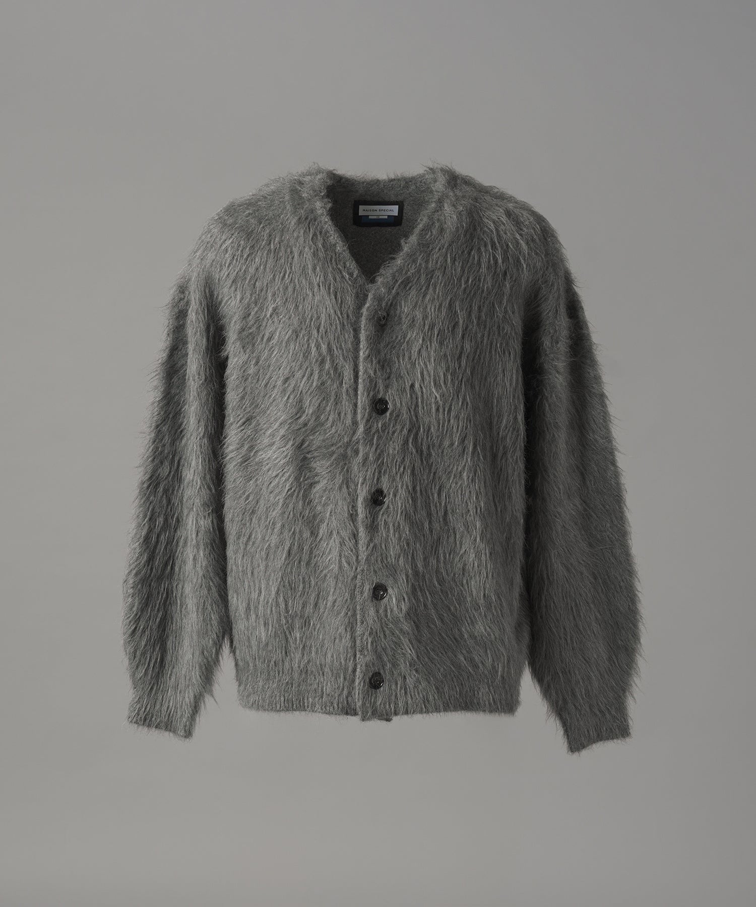 【26AW PRE-ORDER】シャギーニットプライムオーバーYネックカーディガン