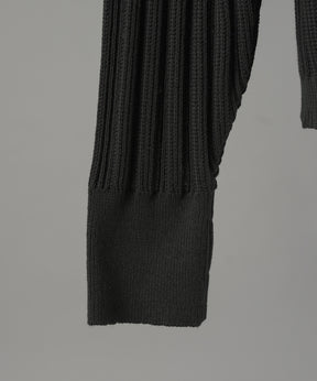 【26AW PRE-ORDER】Shadow Stripe Prime-Over Henley Neck Knit Sweater